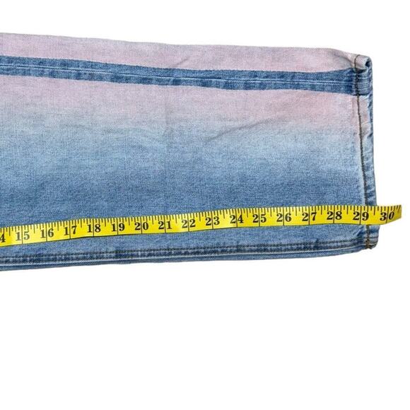BDG Urban Outfitters High-Waisted Rainbow Baggy Jeans Denim Ombre 90's Size 28 - Picture 14 of 15